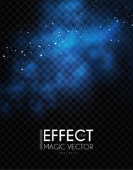 Wall Mural - Magic fog with light on transparent background. Night sky. Smoke effect.