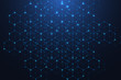 © TechSolution - Technology abstract lines and dots connect background with hexagons. Hexagons connection digital data and big data concept. Hex digital data visualization. Vector illustration.