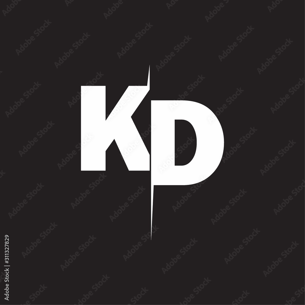 KD Logo Letters black background Stock Vector | Adobe Stock, image size:1000x1000