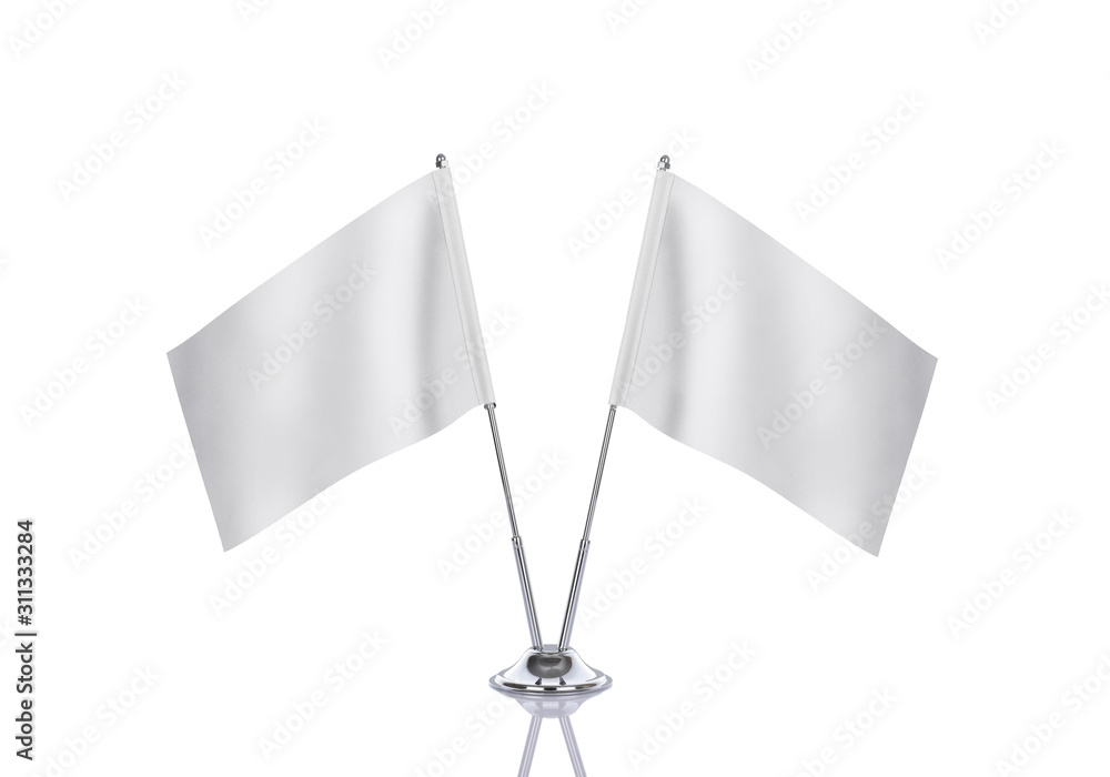 Flag of empty table on white background, suitable for your design ...