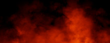 Panoramic View Misty Fire Smoke Background. Abstract Texture Overlays For Copyspace. Stock Illustration.