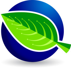 Sticker - leaf logo