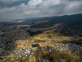 Wall Mural - The aerial view of Kofun in Nara.