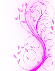 Wall Mural - Abstract vector background illustration art design pink purple curve	