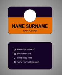 Business card design vector simple identity