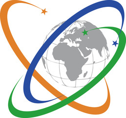 Sticker - communication global logo