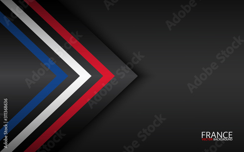 Cuadros en Lienzo Modern vector colorful arrows with French colors and grey free space for your te