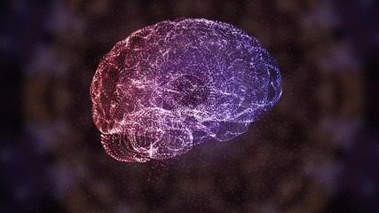 Wall Mural - The universe within an abstrct brain mockup floating in space.