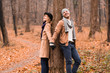 © astrosystem - Couple in the park enjoying nice autumn / winter time.