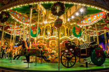 Beautiful Big Christmas Carousel With Lights