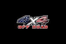 4x4 Offroad With American Flag Type Logo Vector Template