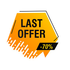 Wall Mural - Last offer black and yellow banner design