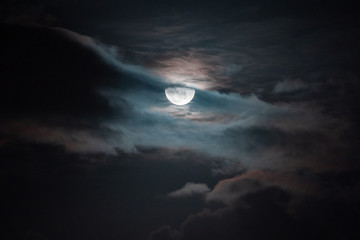 moon and clouds