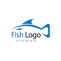 Wall Mural - Fish logo template. Creative vector symbol