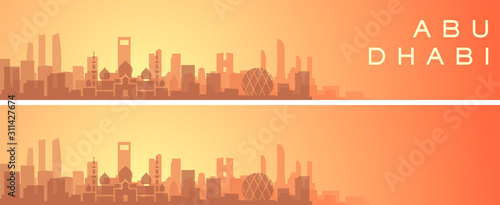 Abu Dhabi Beautiful Skyline Scenery Banner