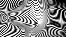 Optical Illusion Art Abstract Vector Stripped Background.