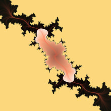 Yellow Brown Abstract Fractal