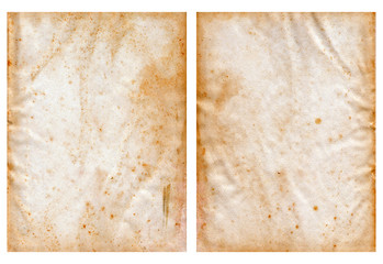 Water Damaged Stained Vintage Paper Set