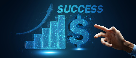Wall Mural - concept of fast business success.