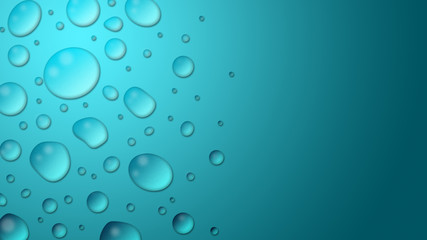 Closeup water drops