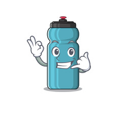 Sticker - Call me cute water bottle water bottle Scroll mascot cartoon design