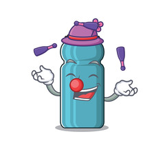 Wall Mural - cool water bottle Scroll mascot cartoon style playing Juggling