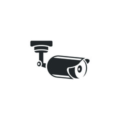 Fototapete - Fixed CCTV icon template color editable. Security Camera symbol vector sign isolated on white background illustration for graphic and web design.