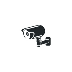 Poster - Fixed CCTV icon template color editable. Security Camera symbol vector sign isolated on white background illustration for graphic and web design.