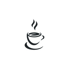 Aufkleber - cup of coffee mug icon template color editable. cup of tea symbol vector sign isolated on white background illustration for graphic and web design.