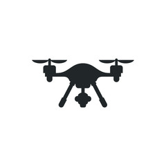 Leinwandbilder - Drone aerial camera icon template color editable. drone quadrocopter symbol vector sign isolated on white background illustration for graphic and web design.