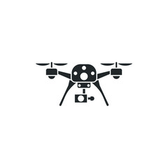 Poster - Drone aerial camera icon template color editable. drone quadrocopter symbol vector sign isolated on white background illustration for graphic and web design.