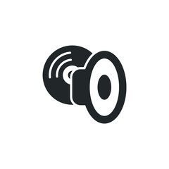 Aufkleber - Music sound icon template color editable. Music equalizer symbol vector sign isolated on white background illustration for graphic and web design.