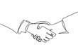 © ngupakarti - Continuous one line drawing of handshake minimalism