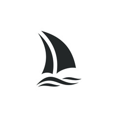 Poster - Sailing icon template color editable. Yatch symbol vector sign isolated on white background illustration for graphic and web design.