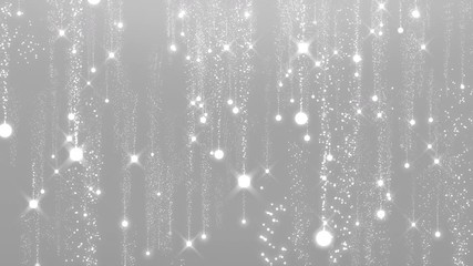 Canvas Print - abstract white silver magic light trail particle dust glittering background camera fly through sparkling star