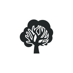 Fototapete - Tree icon template color editable. Tree symbol vector sign isolated on white background illustration for graphic and web design.