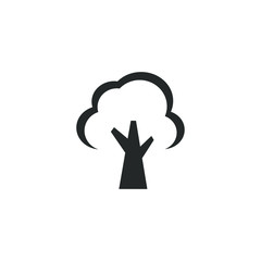 Fototapete - Tree icon template color editable. Tree symbol vector sign isolated on white background illustration for graphic and web design.