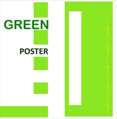 set of green banners