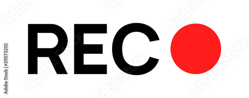 Recording Sign Icon Red Logo Camera Video Recording Symbol Rec Icon Vector De Stock Adobe Stock