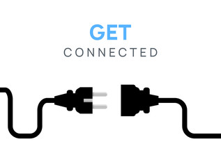 Electric Plug connect concept socket. Get connected or disconnect vector power plug cable illustration