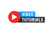 Video tutorial vector icon. Webinar training online video tutorial marketing flat media