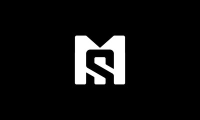 Wall Mural - initial letter M and S logo design concept