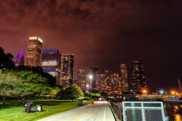 Canvas Print - The lights of Chicago