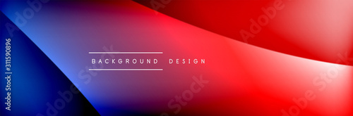 Flowing waves with 3d shadow effects and fluid gradients. Dynamic trendy abst...