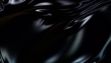 4k 3D Animation Of Wavy Black Cloth Surface That Forms Ripples Like In Fluid Surface Or Folds Like In Tissue. Black Silky Fabric Forms Beautiful Folds In The Air In Slow Motion. Animated Texture. 6
