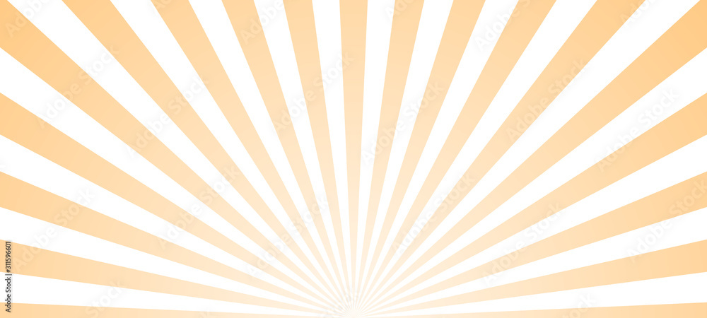 Sun ray retro background vector burst light. Sunrise or sunset retro design - obrazy, fototapety, plakaty 