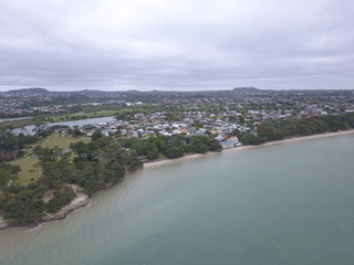 Waiheke Island, Auckland / New Zealand - December 24, 2019: The paradise island Waiheke with its stunning beaches, coastlines, hill terrains and vineyards