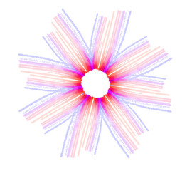 Wall Mural - sun rainbow fireworks pink purple watercolor drawing imitation digital painting isolated white