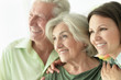 © aletia2011 - Close up portrait of happy senior parents with daughter at home