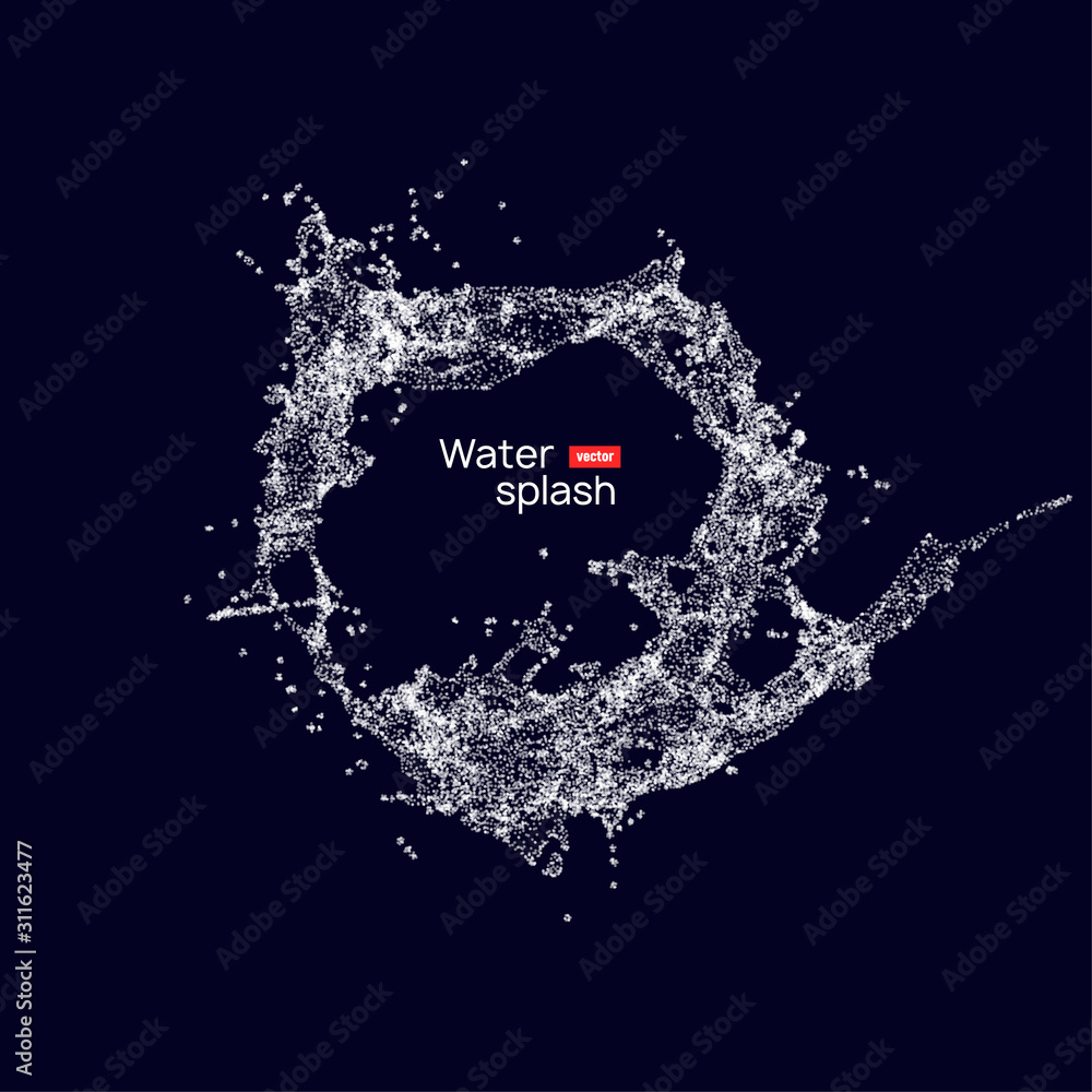 Water splash circle background on dark. Wave texture water isolated ...